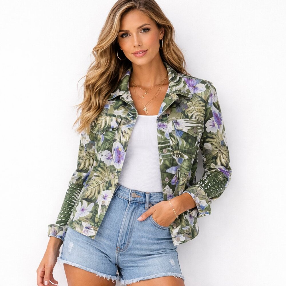 Marc Cain Leaf Print Jacket